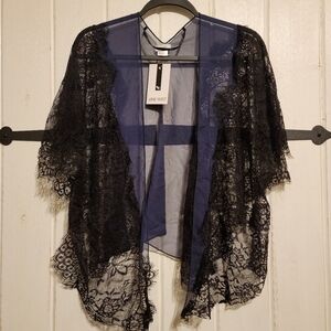 Nine West Black Lace Swim Coverup